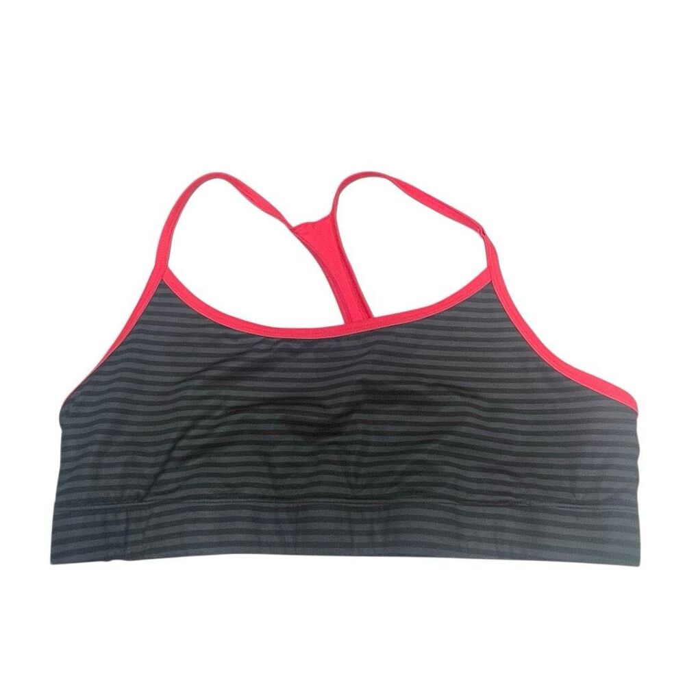 Champion Gray Shadow Stripe and Hot Pink Reversible Sports Bra N0592
